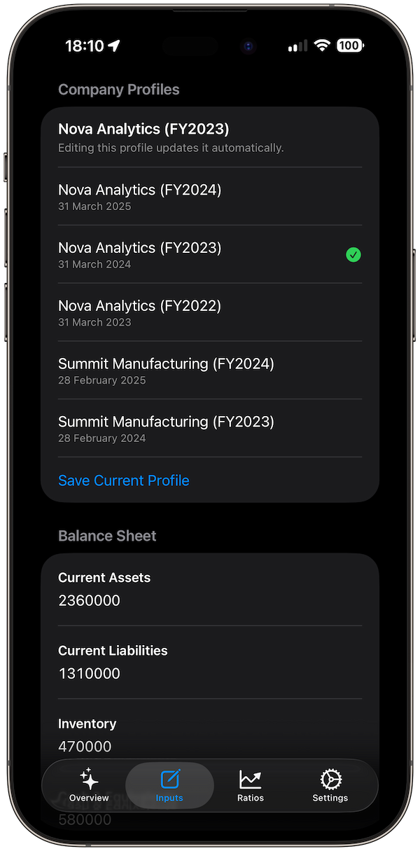 financial-ratios screenshot 3